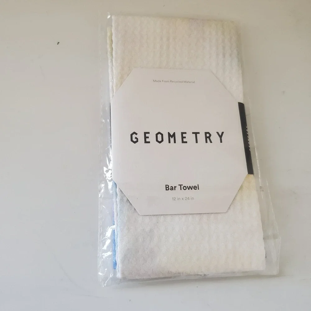 GEOMETRY Reusable Bar Towel Soft Floral Recycled Glass Care Kitchen Towel 12x24
